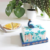 Luxe Butter Dish Peacock