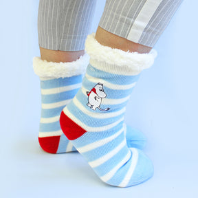 Moomin Stripe Slipper Socks With Moomin Design