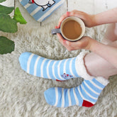 Moomin Stripe Slipper Socks With Moomin Design