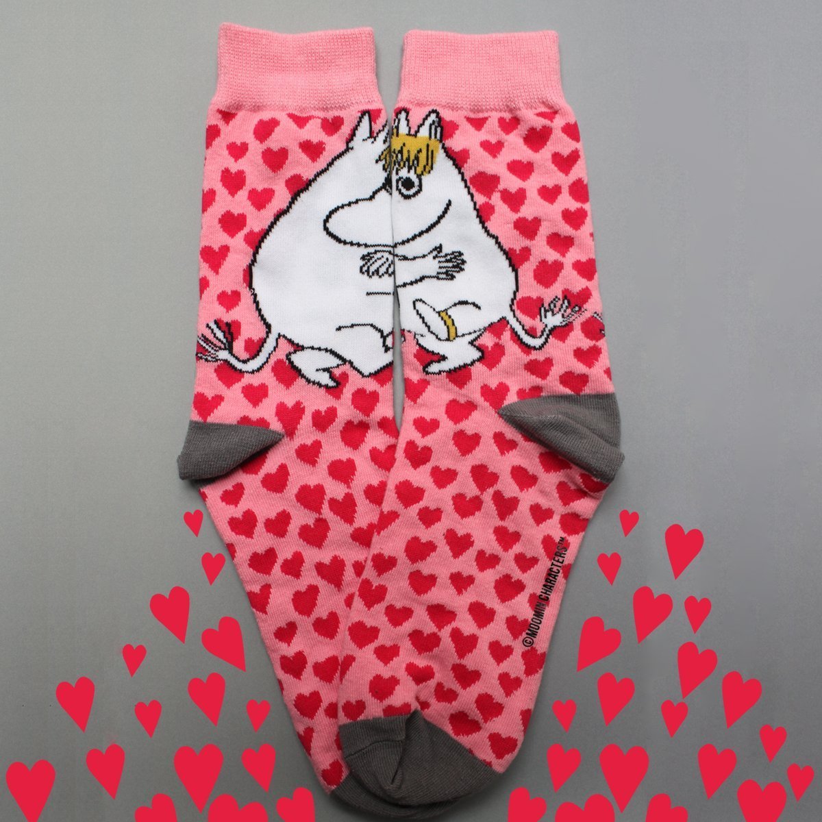 Moomin Heart Print Socks