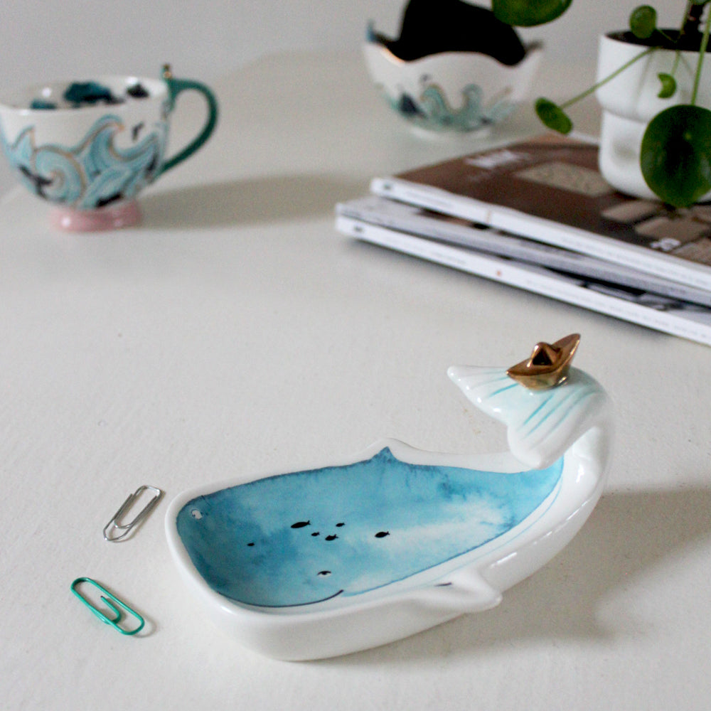 By The Sea Whale Dish With Gift Box