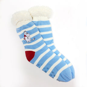 Moomin Stripe Slipper Socks With Moomin Design