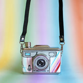Multicoloured Camera Hip Flask
