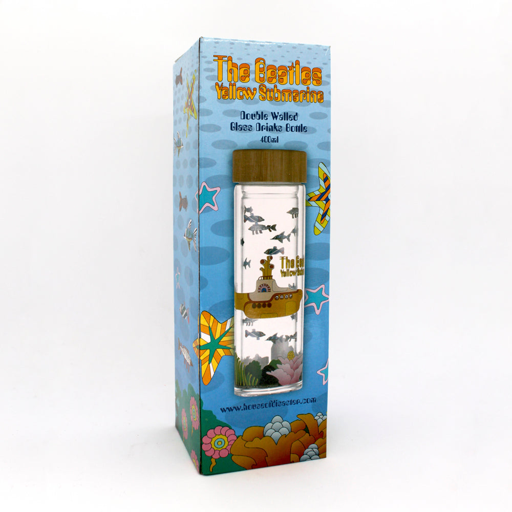 The Beatles Yellow Submarine Glass Water Bottle