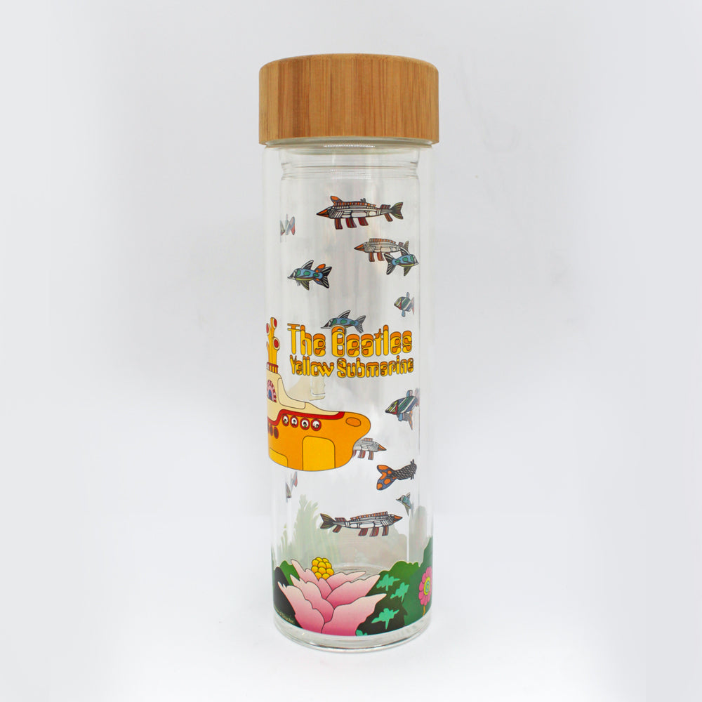 The Beatles Yellow Submarine Glass Water Bottle