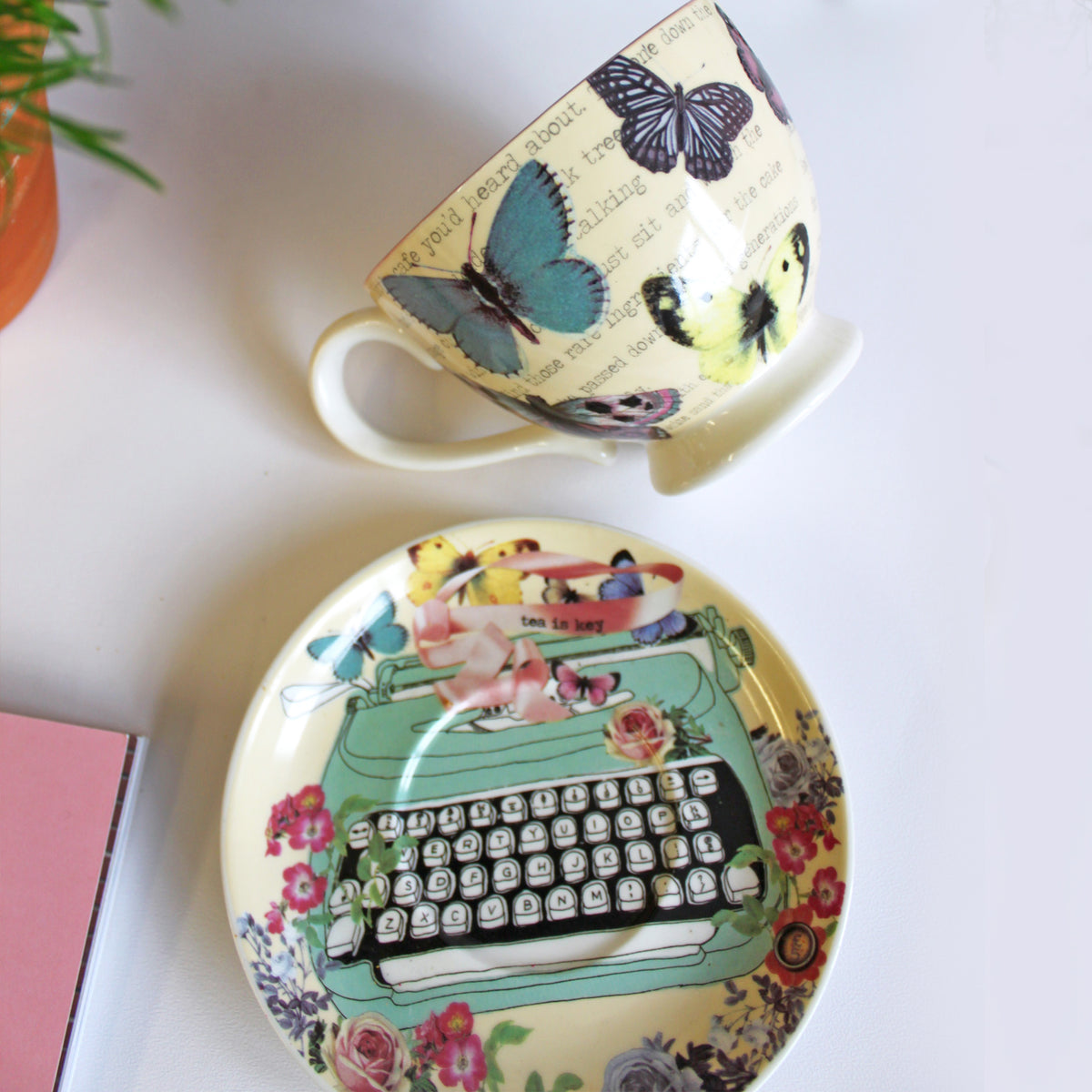Type Write Tea Cup