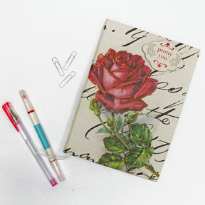 Vintage Note Book Rose