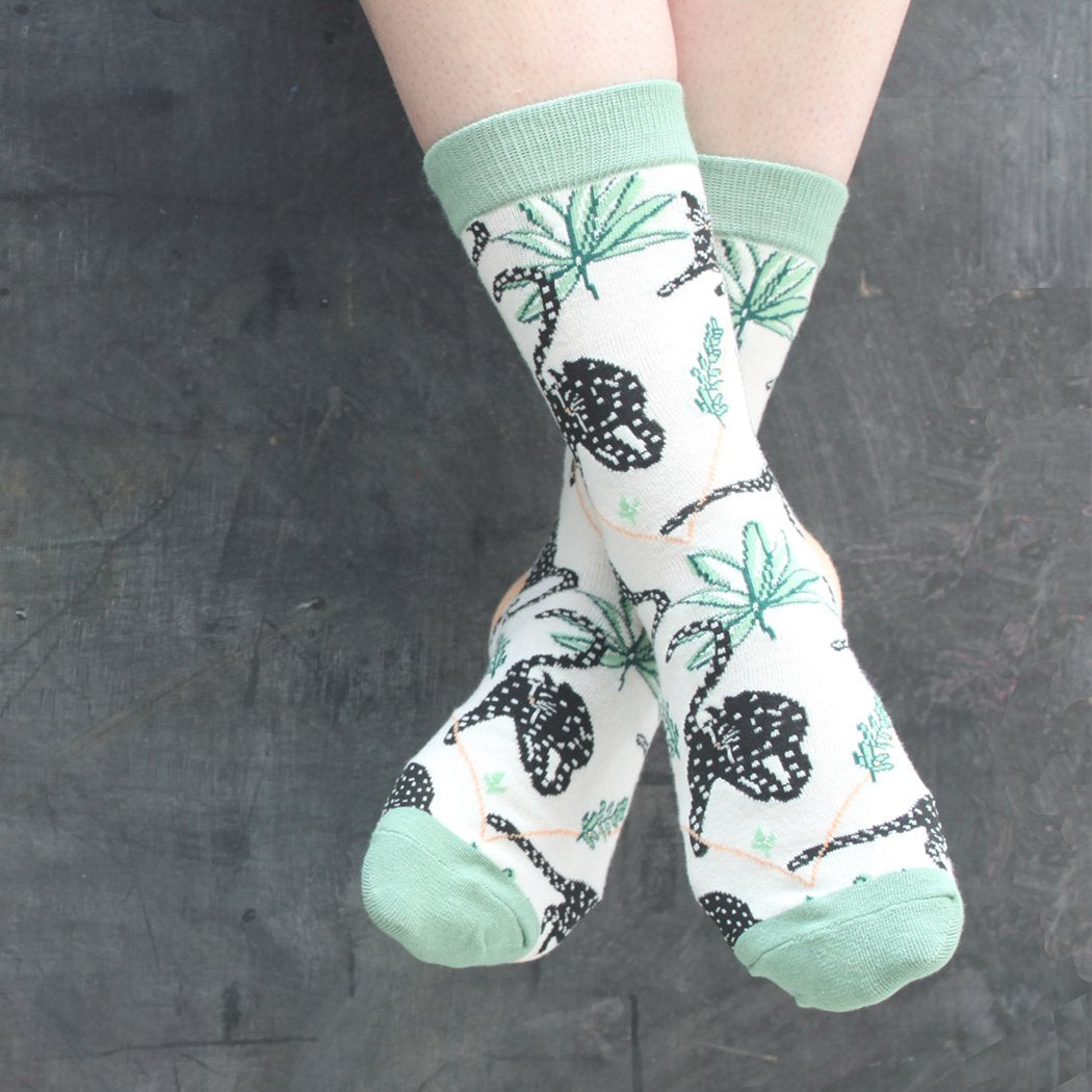 Pack Of 2 Feline Printed Socks
