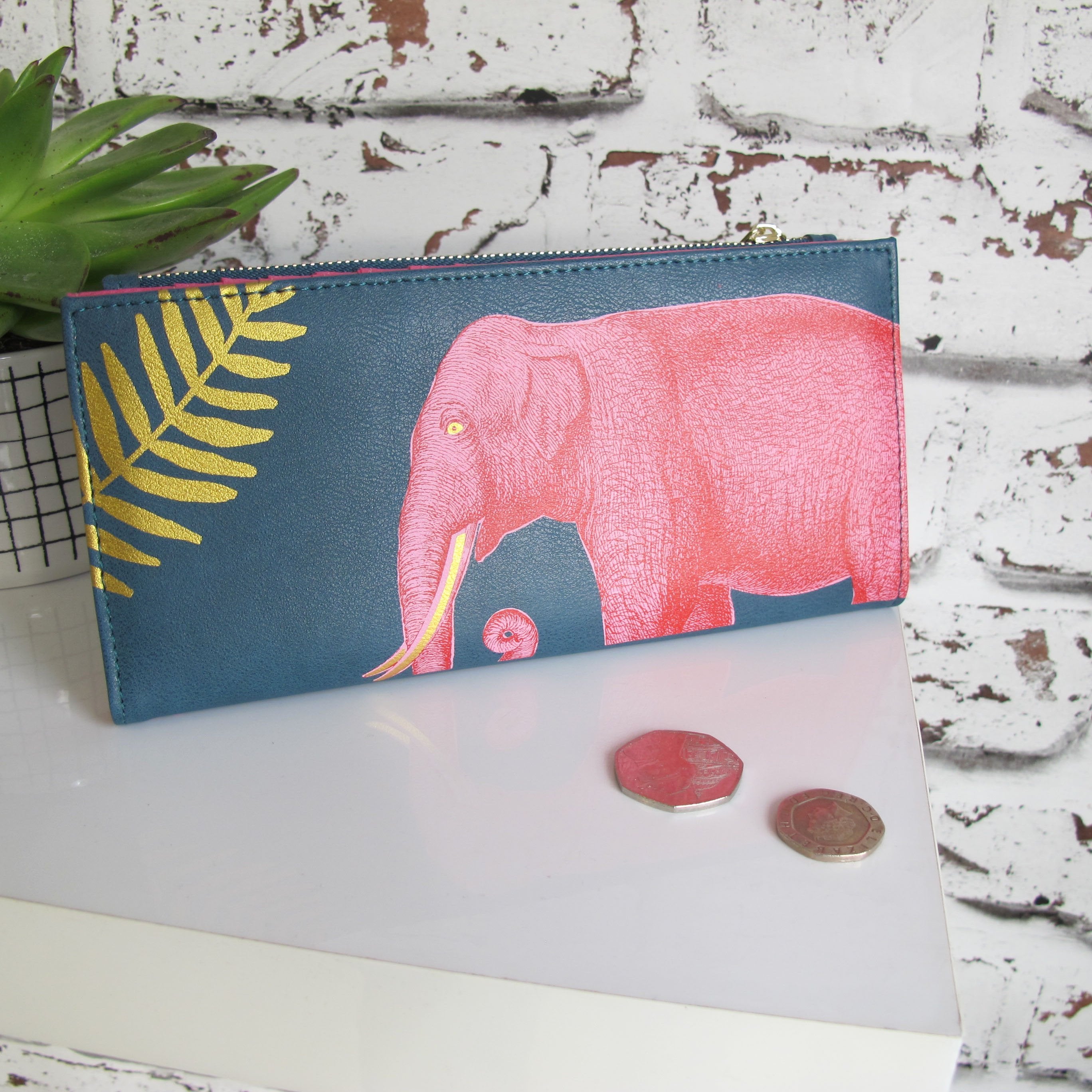 Heritage And Harlequin Elephant Wallet