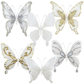 Paper Butterfly Clip - White