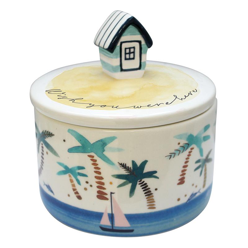 By The Sea Hut Jar With Gift Box