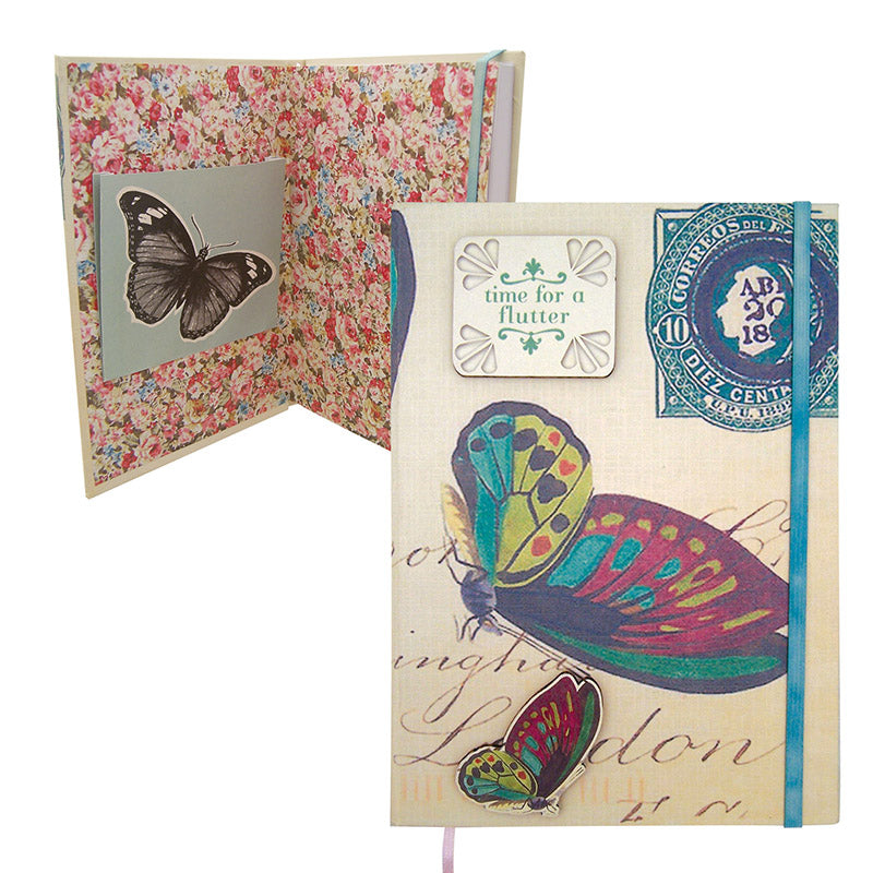 Vintage Note Book Butterfly